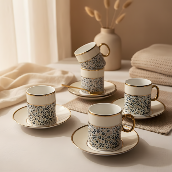 Porcelain Mug Set - 12 Pcs